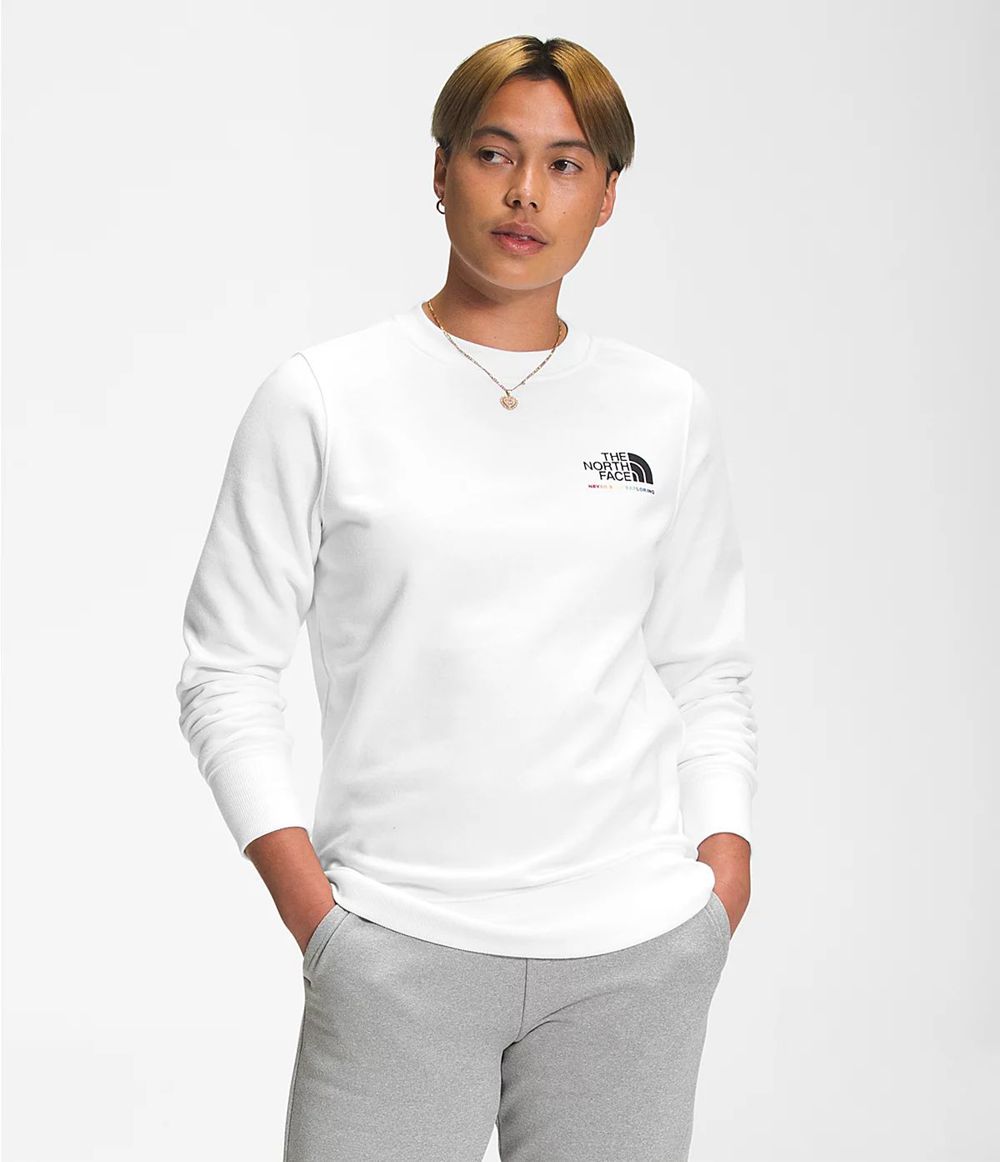 The North Face Pride Crew Sweatshirt Herren - Weiß CH-571QXNY